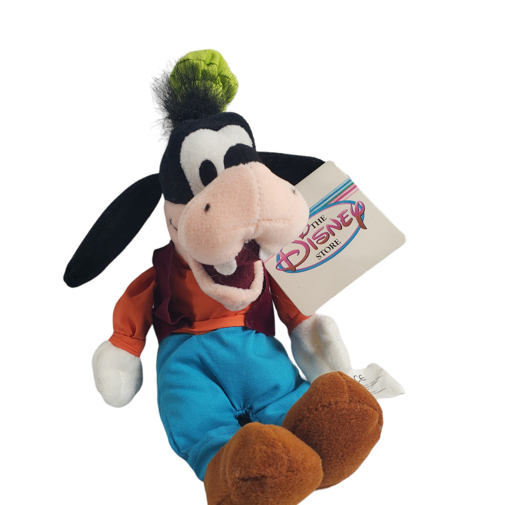 The Disney Store Goofy Plush Mini Beanbag 10" Stuffed Animal Vintage